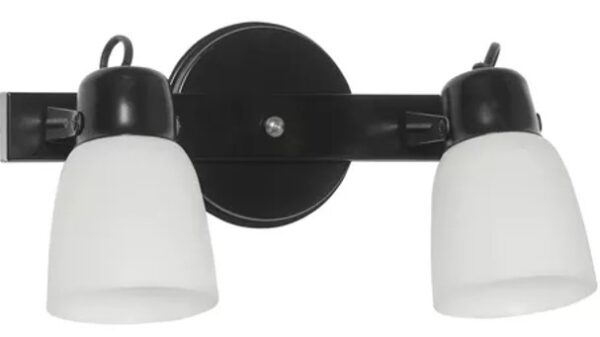 SPOT BOLZANO 2LUCES NEGRO
