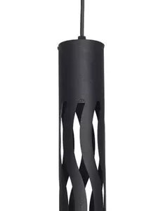 COLGANTE TUBO GU10 30CM NEGRO