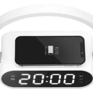 LAMPARA VELADOR CARGA+RELOJ 5W