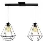 REGLETA P/COLGANTE 2LUCES NEGR